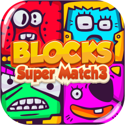 Blocks Super Match 3 game logo