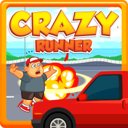 Crazy Runner Game Logo