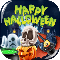 Happy Halloween Match 3 game logo