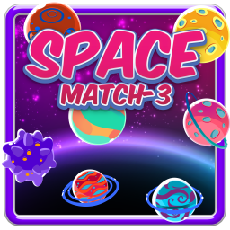 Space Match 3 Game Logo