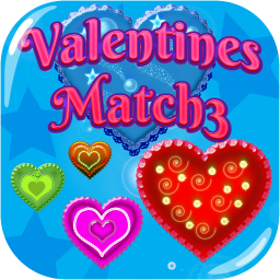 Valentines Match 3 game logo